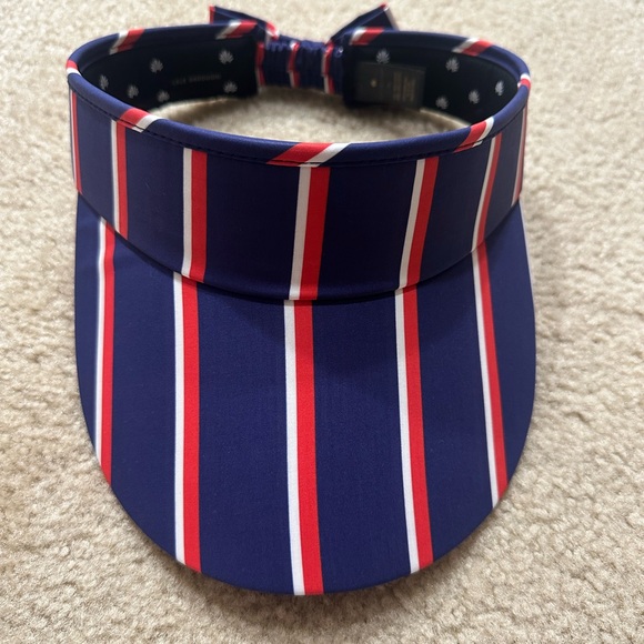 Lele Sadoughi Striped Cotton Bow Tie Visor hat main image 5